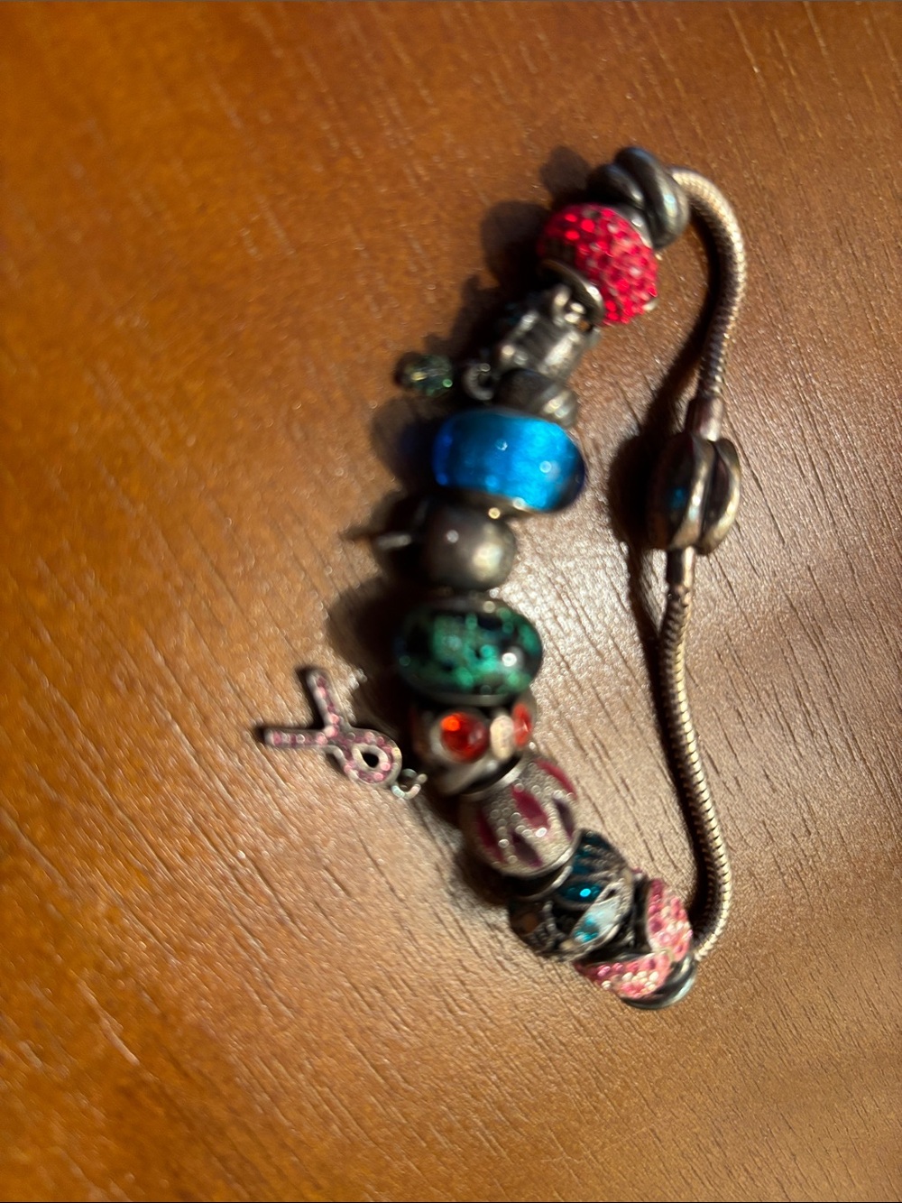 Kay Jewelers Multi-Bead Silver-Tone Bracelet